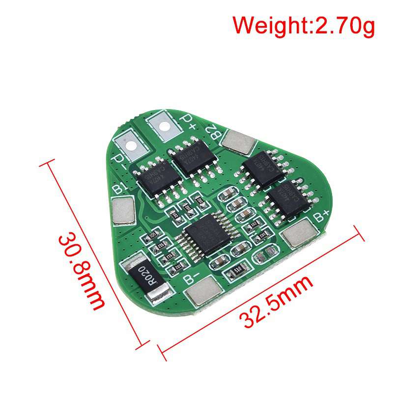 Détails des connecteurs et circuits de la carte BMS 3S 8A